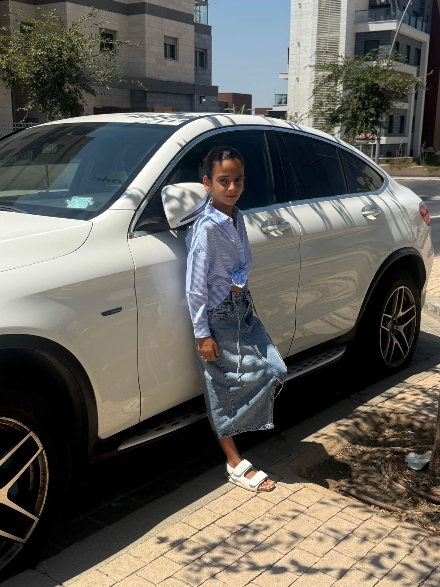 חצאית ג׳ינס אבנים - Anne Kids Fashion