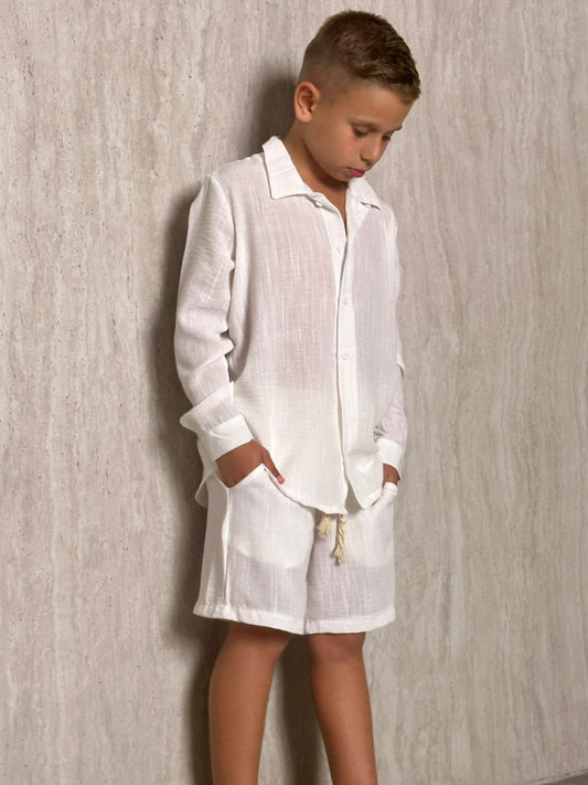 חליפת פשתן בנים - Anne Kids Fashion