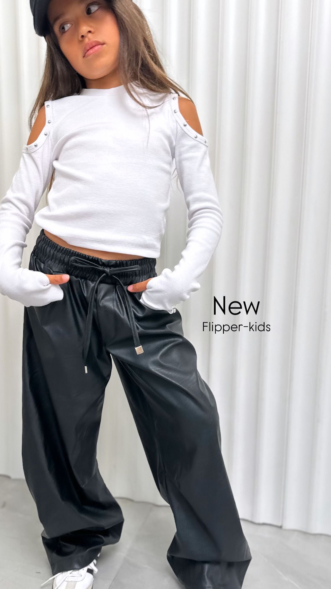 מכנס דמוי עור בגזרת בלון - Anne Kids Fashion