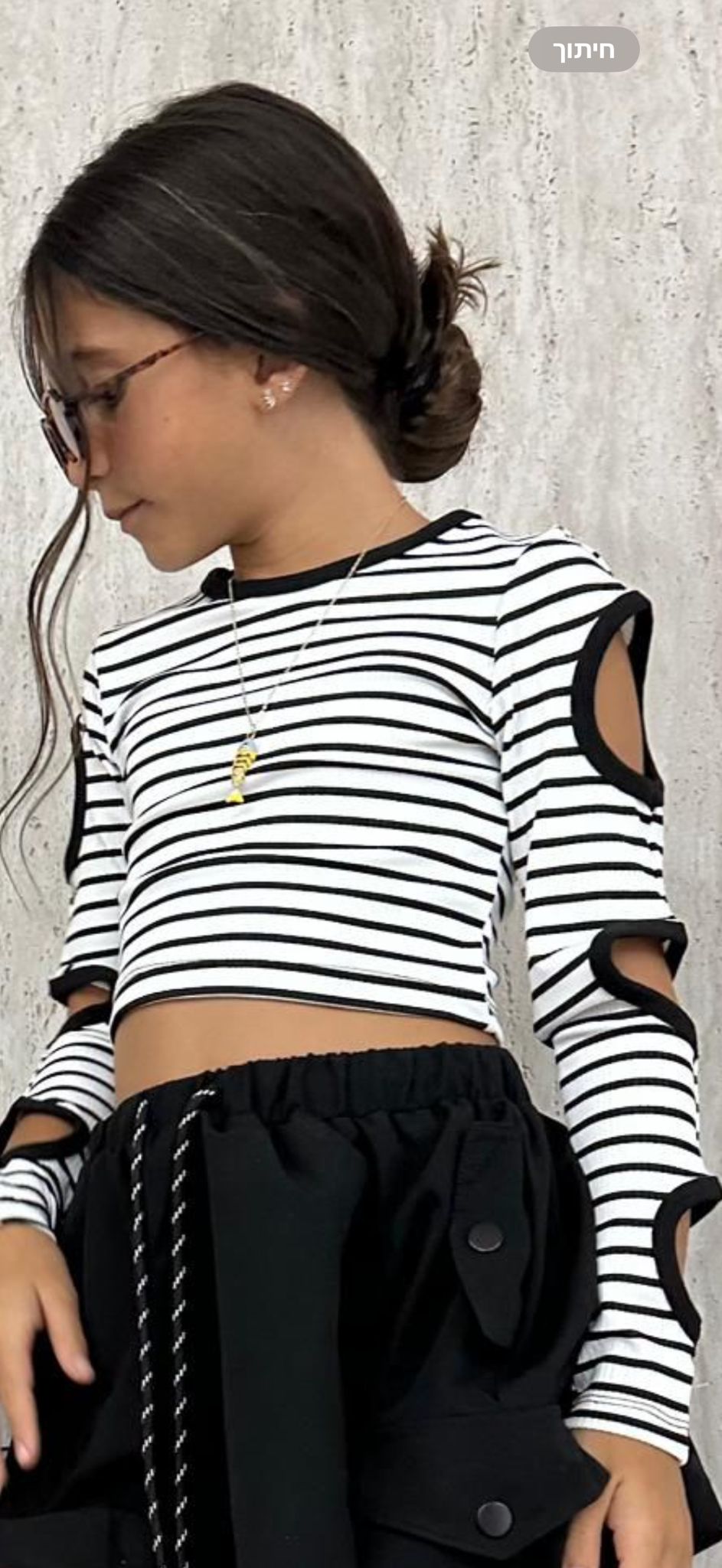 חולצה בייסיק פסים עיגולים - Anne Kids Fashion