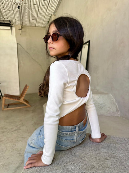 ג׳ינס ניטים חגורה - Anne Kids Fashion