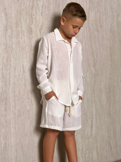 חליפת פשתן בנים - Anne Kids Fashion