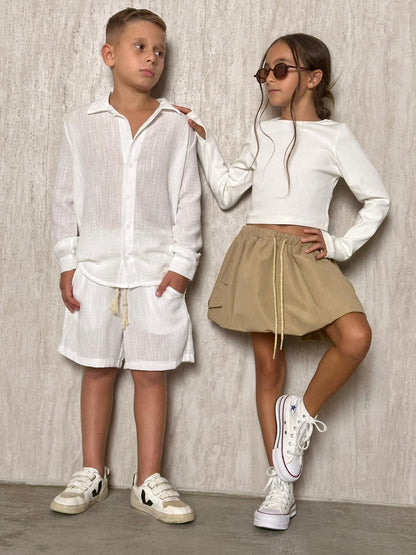 חליפת פשתן בנים - Anne Kids Fashion