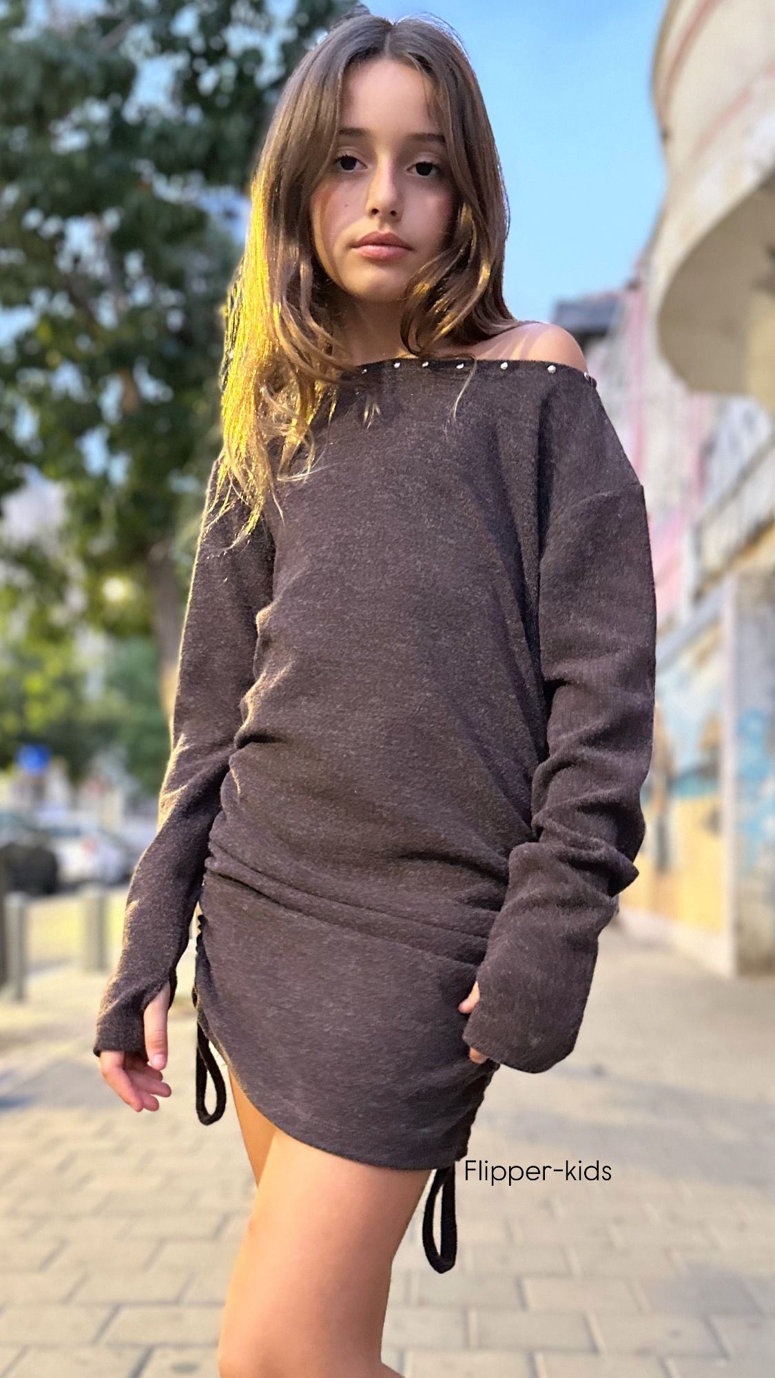 שמלה סריג חם